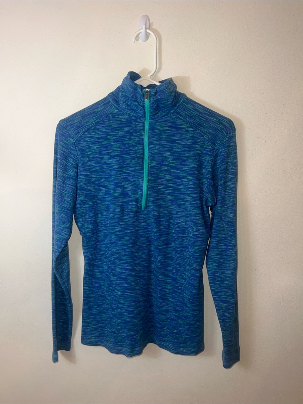 Women’s Blue Half-Zip Long Sleeve Performance Top